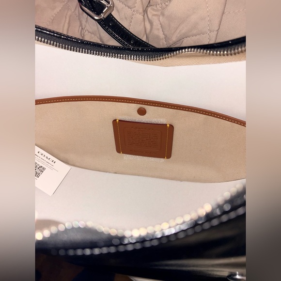 Coach Juliet Sling Bag - Black Glazed Crinkled Leather CBG23 + Dust Bag - Picture 15 of 16